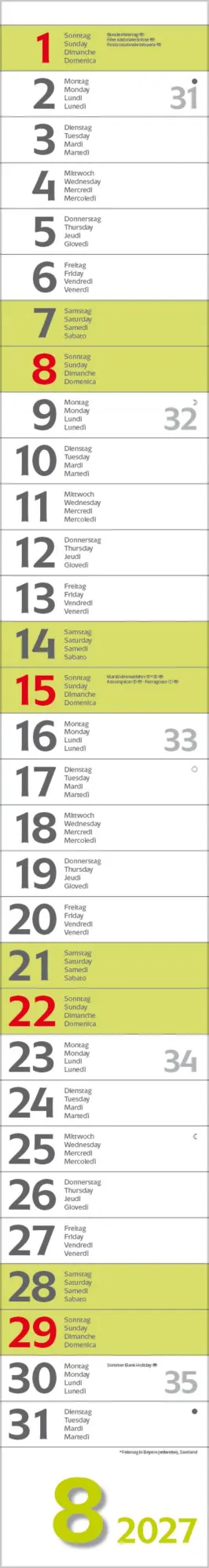 Bild: 9783819301971 | Super Long 2027 | Verlag Korsch | Kalender | Spiralbindung | 13 S.