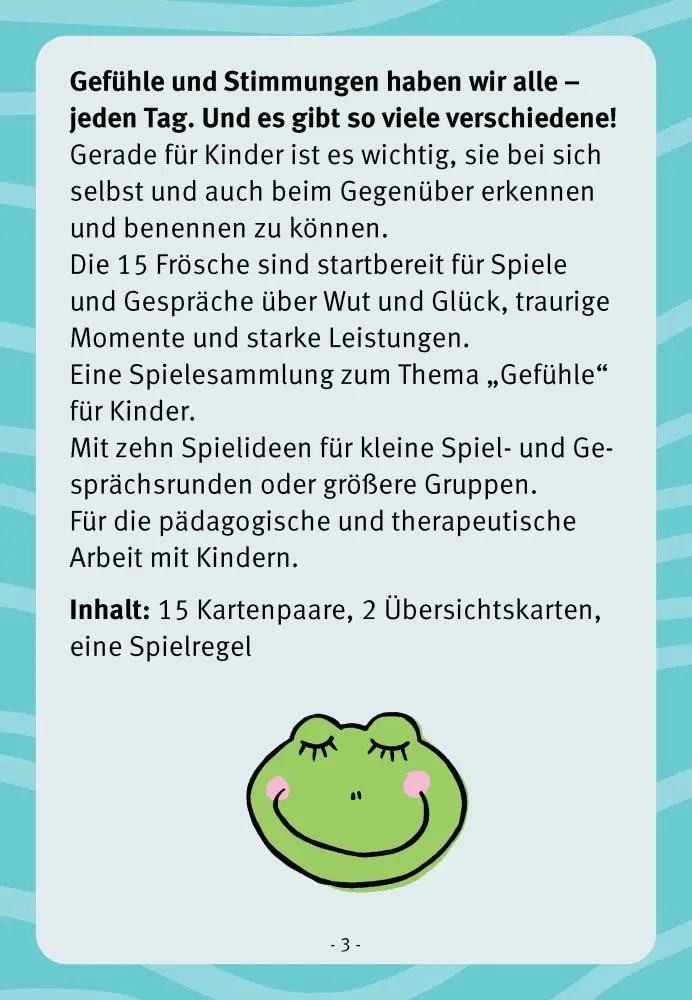 Bild: 4260694922071 | Froschlaune ... und wie geht es dir? Spielideen zum Thema Gefühle