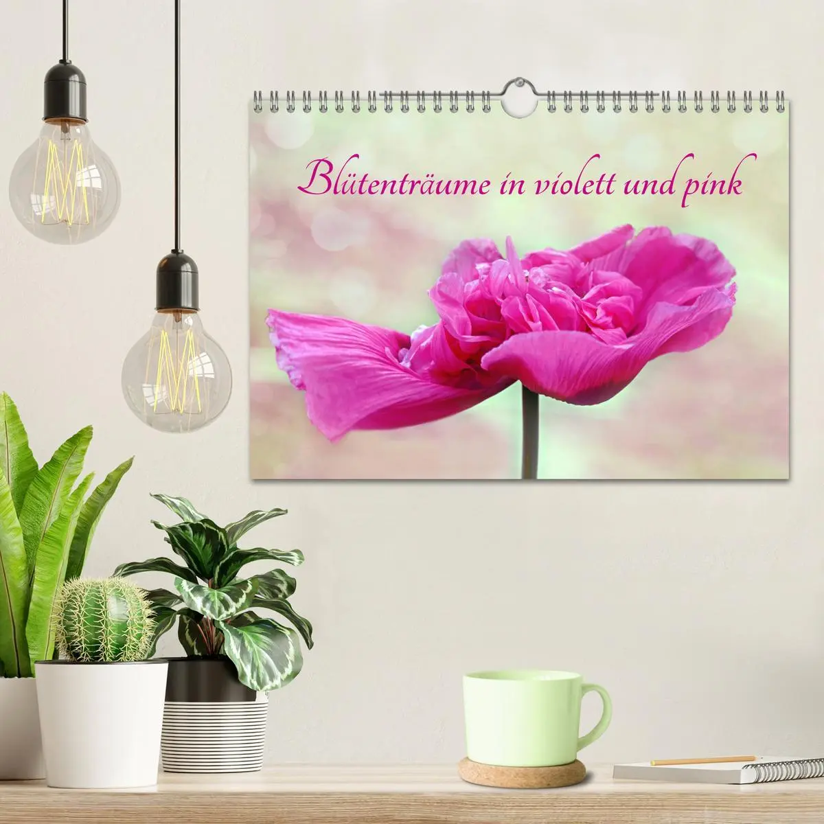 Bild: 9783457782071 | Blütenträume in violett und pink (Wandkalender 2026 DIN A4 quer),...