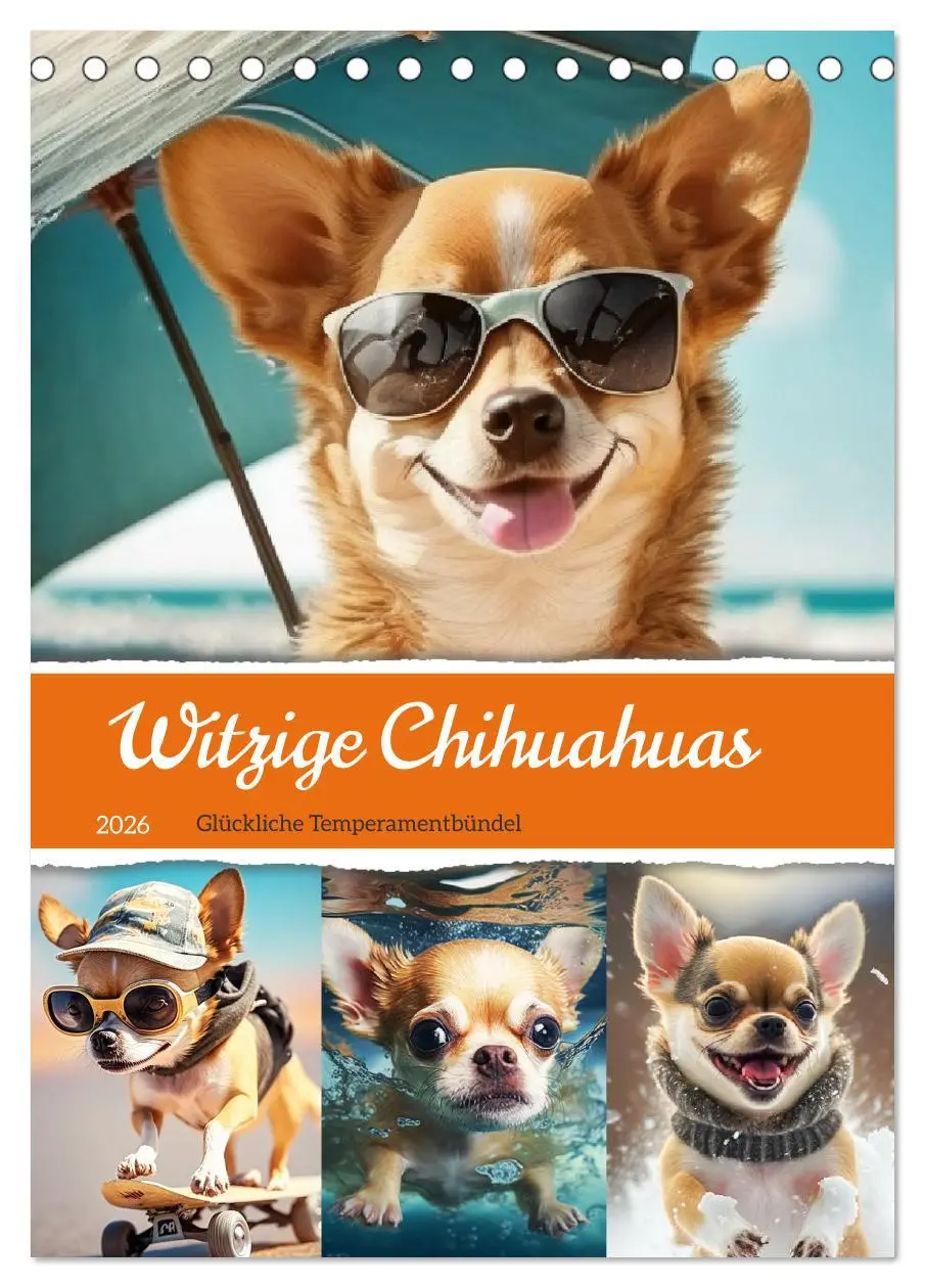 Cover: 9783516322071 | Witzige Chihuahuas. Glückliche Temperamentbündel (Tischkalender...