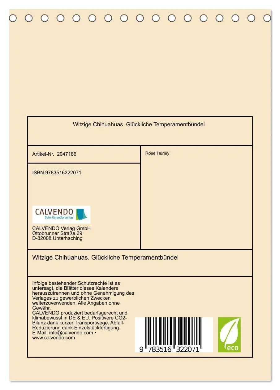 Bild: 9783516322071 | Witzige Chihuahuas. Glückliche Temperamentbündel (Tischkalender...