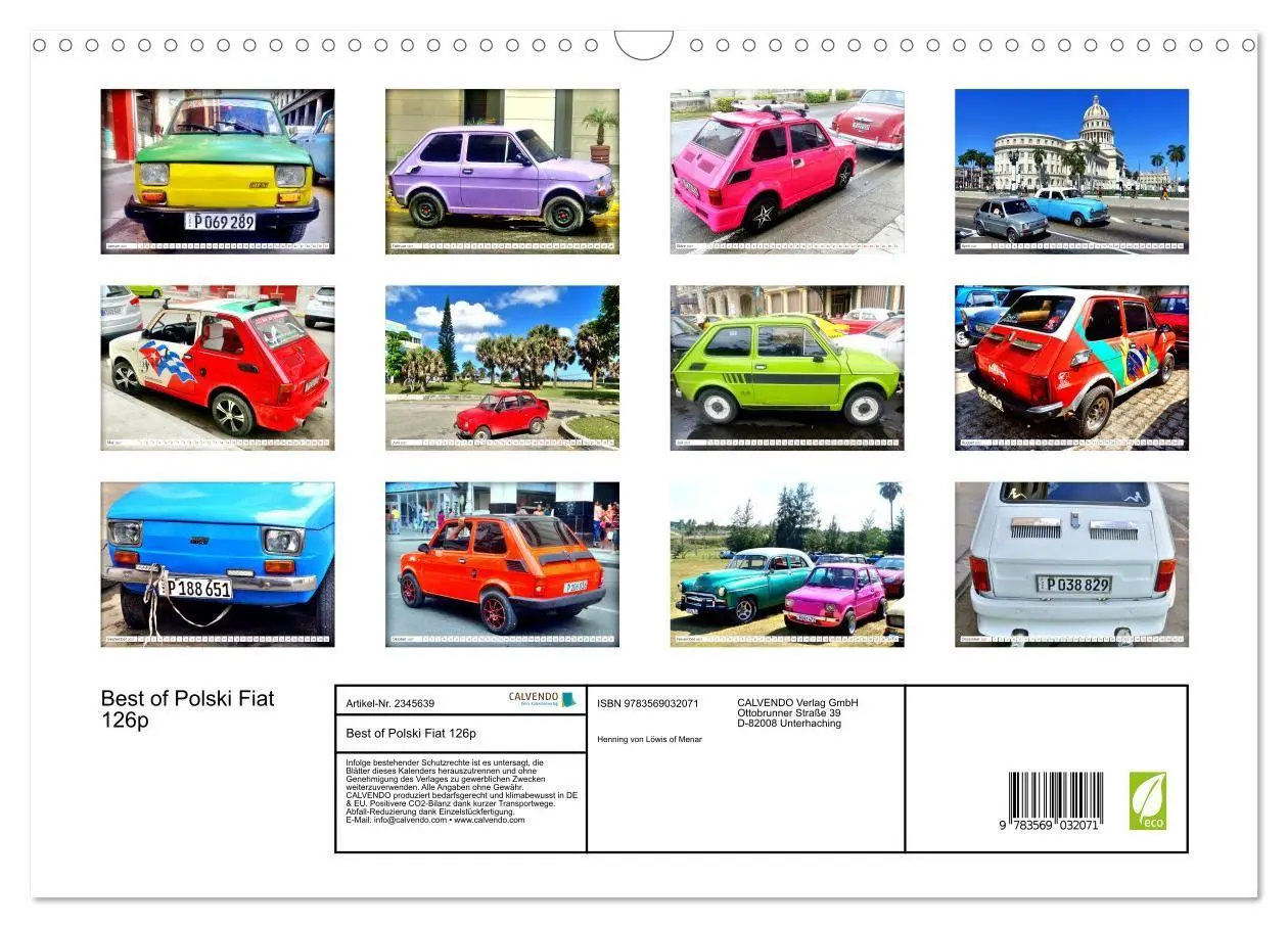 Bild: 9783569032071 | Best of Polski Fiat 126p (Wandkalender 2027 DIN A3 quer), CALVENDO...