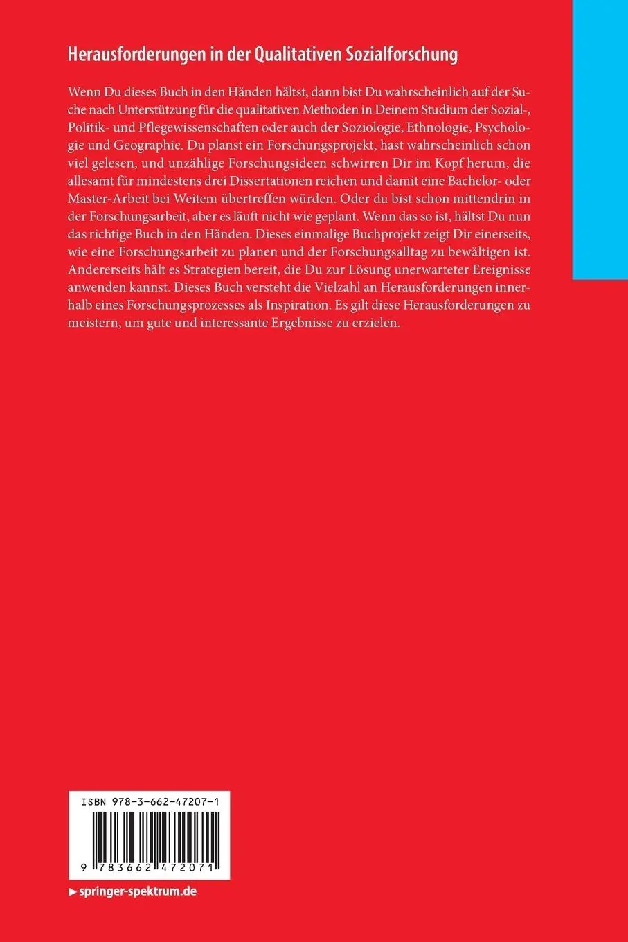 Rückseite: 9783662472071 | Herausforderungen in der Qualitativen Sozialforschung | Wintzer | Buch