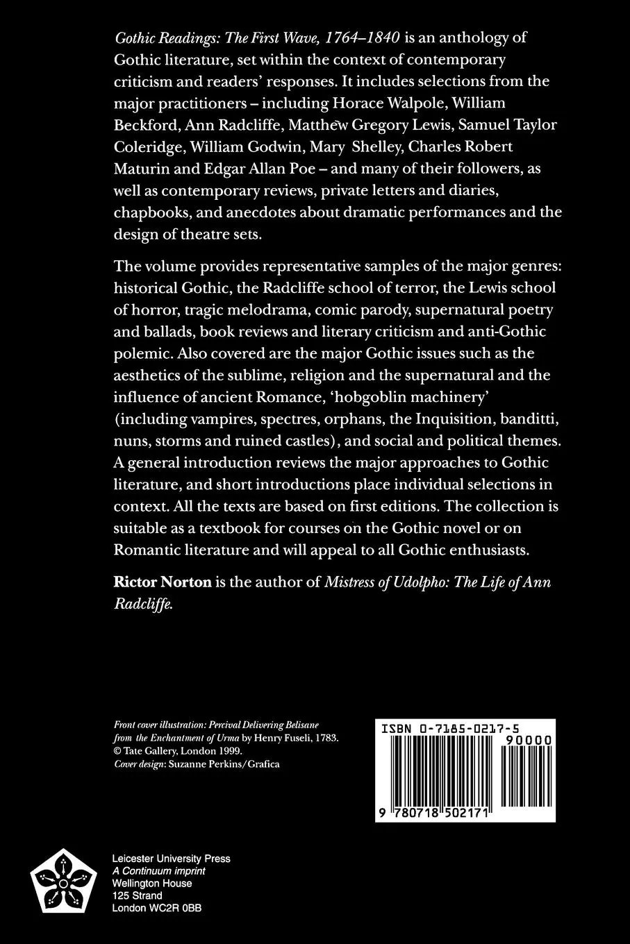 Rückseite: 9780718502171 | Gothic Readings | Rictor Norton | Taschenbuch | Englisch | 2000