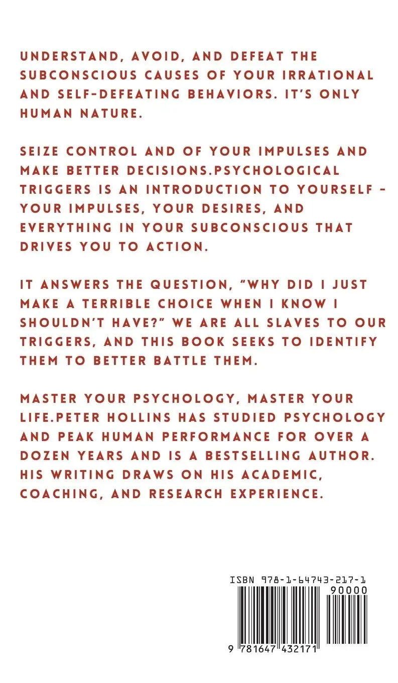 Rückseite: 9781647432171 | Psychological Triggers | Peter Hollins | Buch | Englisch | 2020