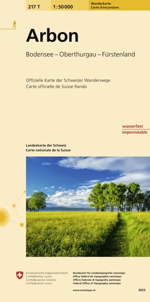 Cover: 9783302302171 | 217T Arbon Wanderkarte | Bodensee-Oberthurgau-Fürstenland | swisstopo