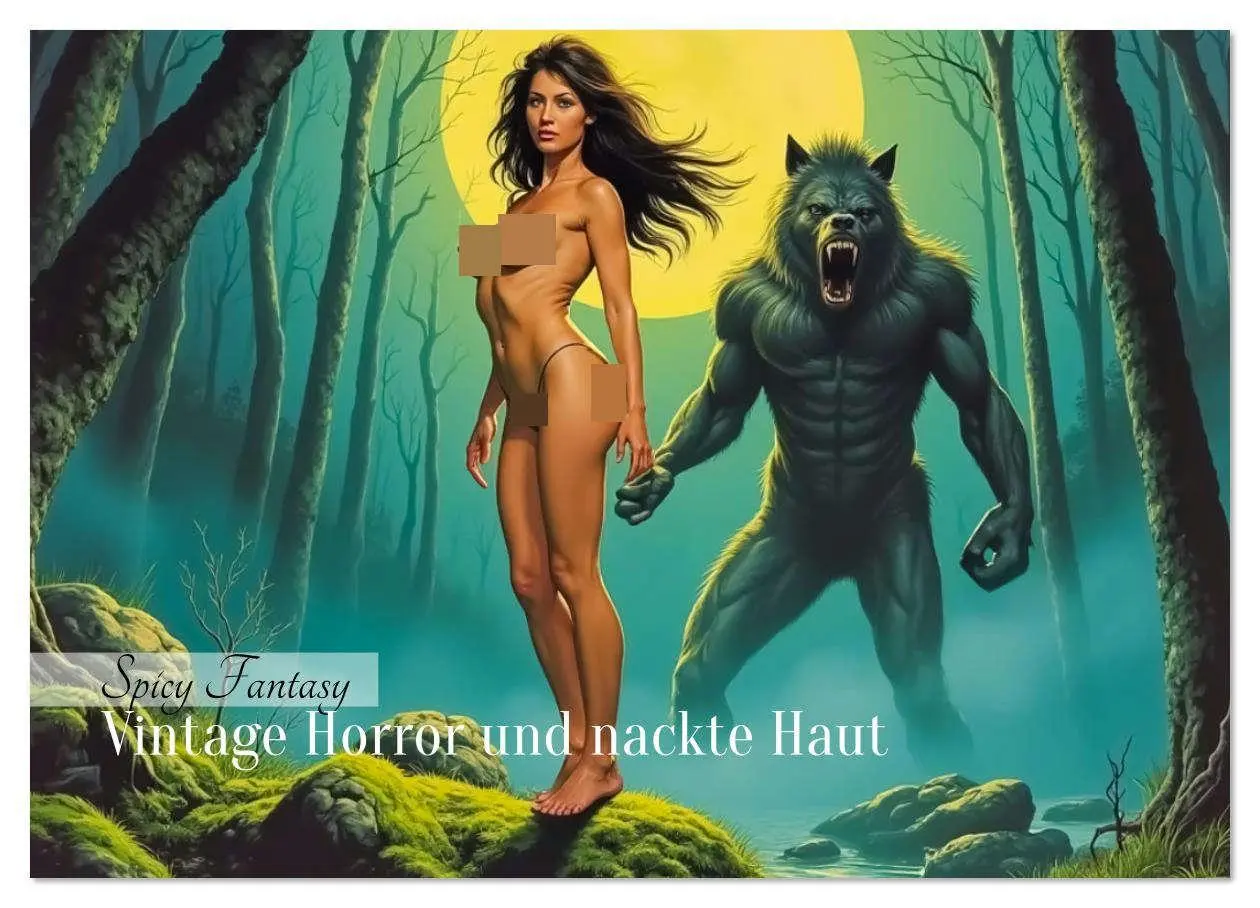 Cover: 9783516622171 | Spicy Fantasy - Vintage Horror und nackte Haut (Wandkalender 2026...