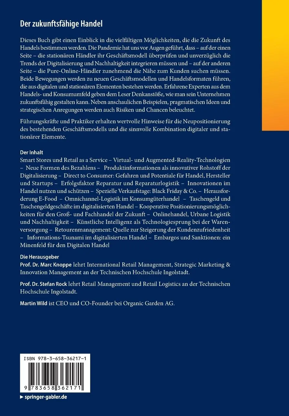 Rückseite: 9783658362171 | Der zukunftsfähige Handel | Marc Knoppe (u. a.) | Taschenbuch | X