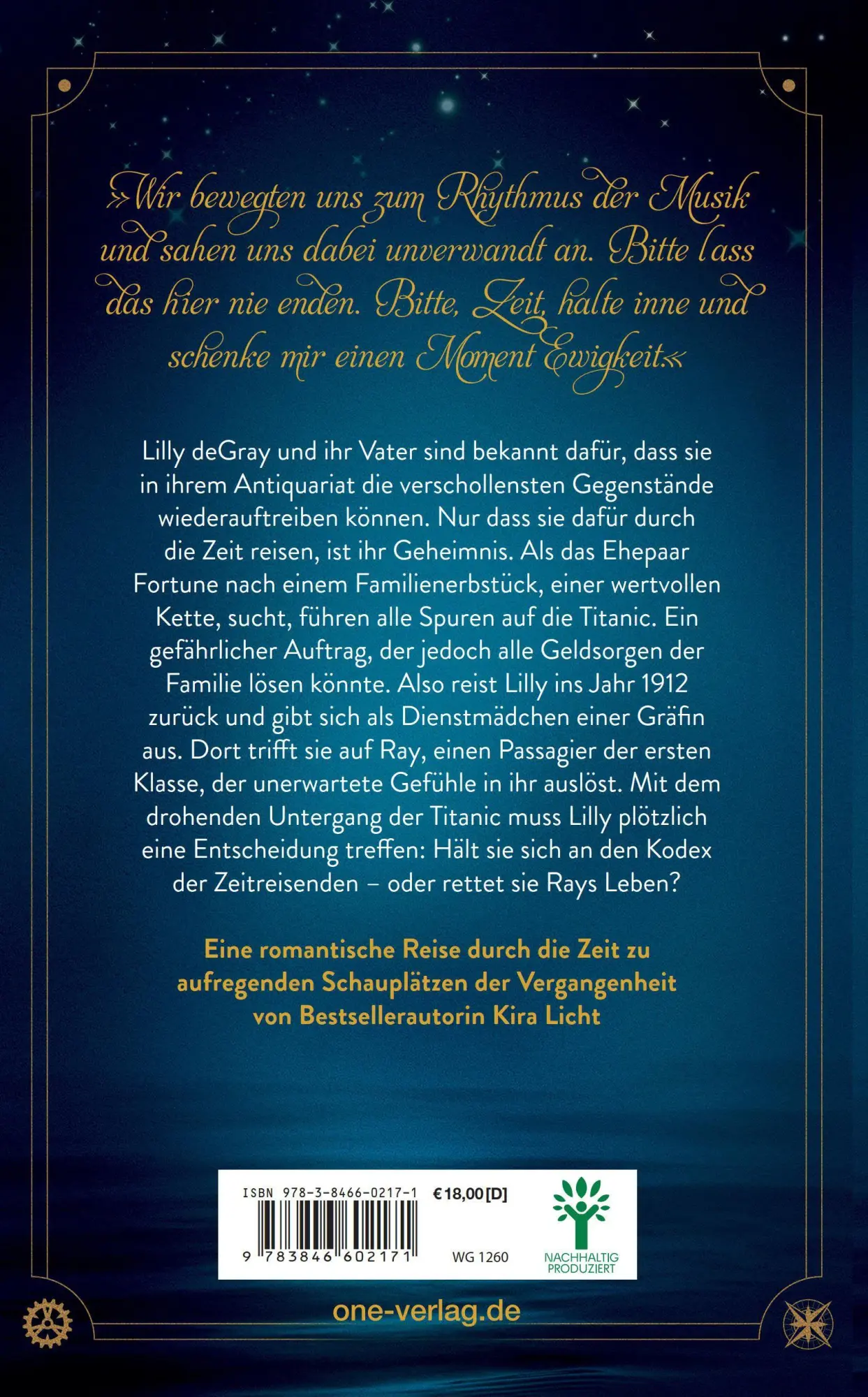 Bild: 9783846602171 | A Spark of Time - Rendezvous auf der Titanic | Kira Licht | Buch | ONE