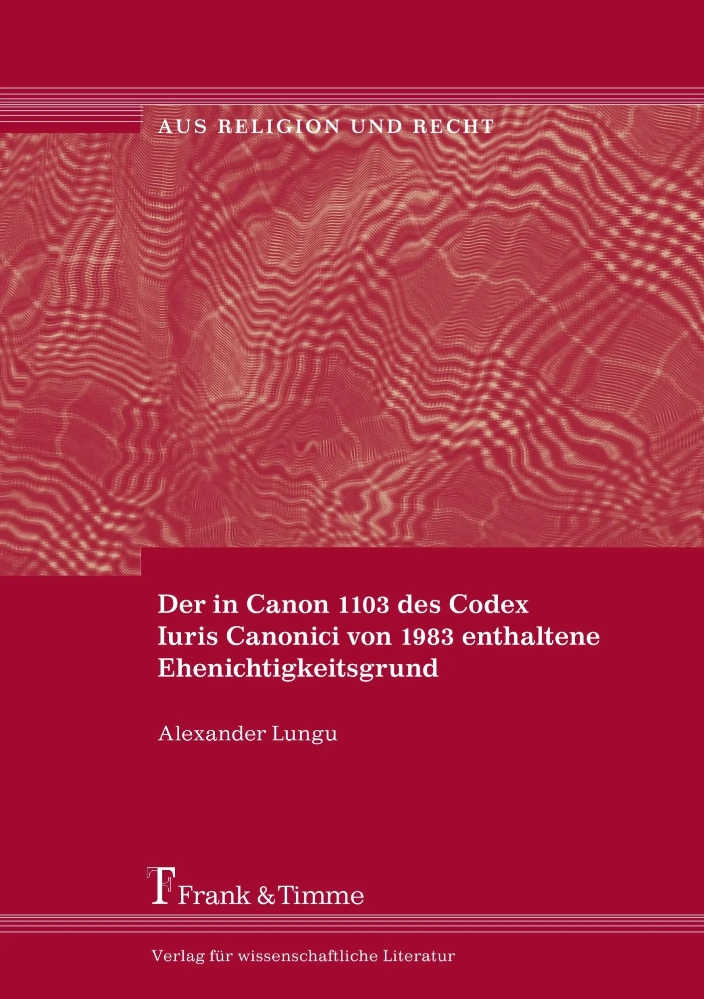 Cover: 9783865962171 | Der in Canon 1103 des Codex Iuris Canonici von 1983 enthaltene...