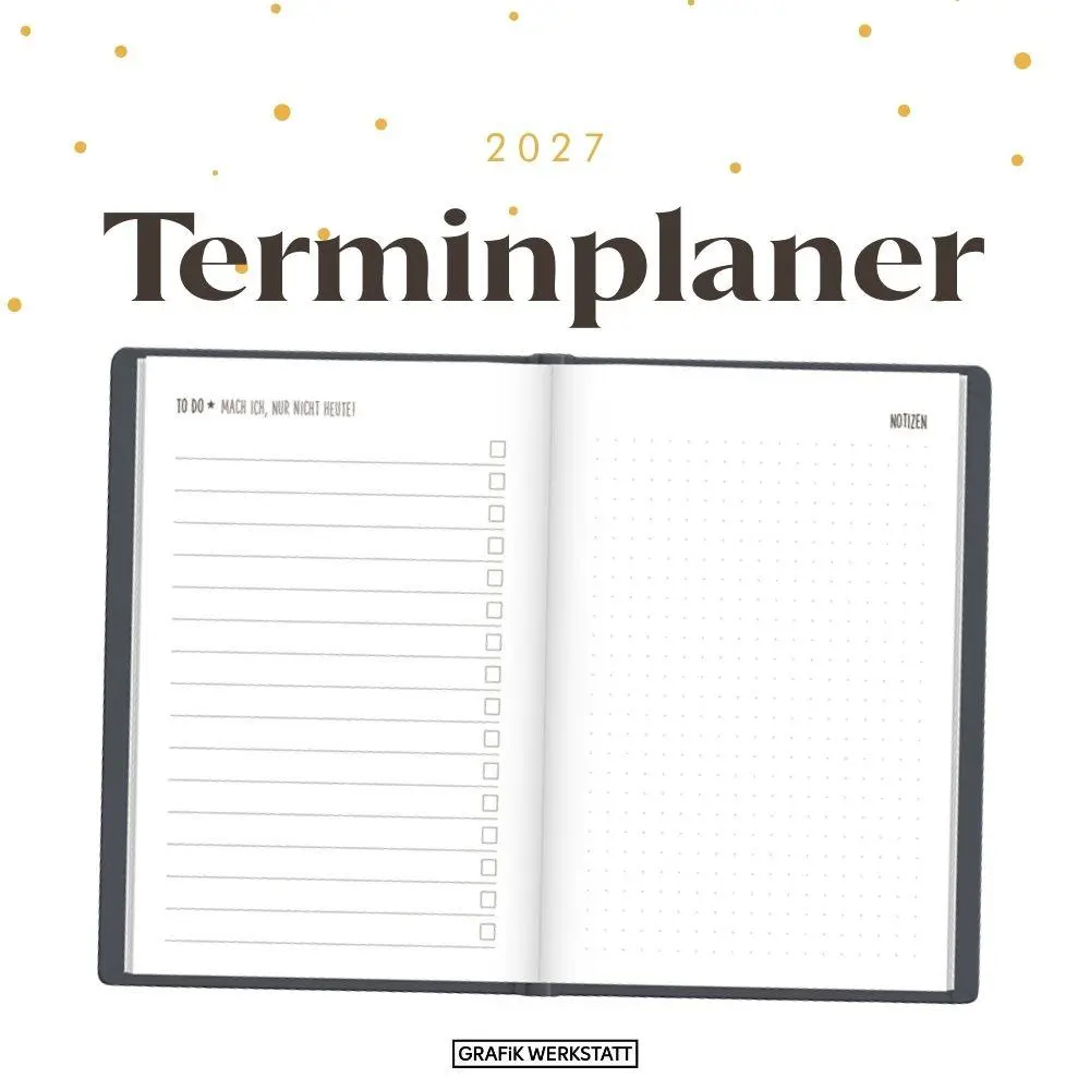 Bild: 9783986362171 | Terminplaner Lederlook 2027 Schwarz | Terminplaner Lederlook A6 | Buch
