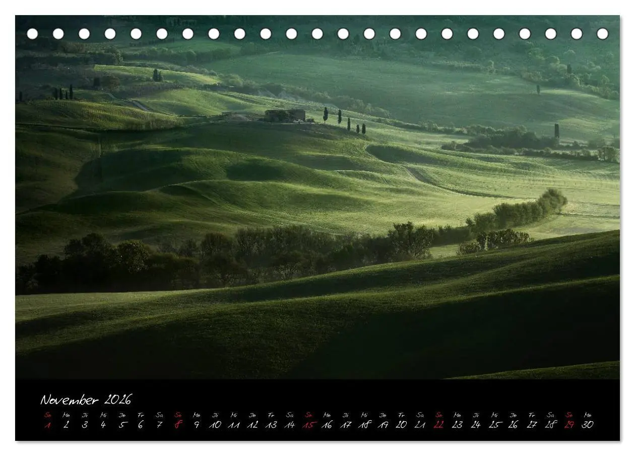 Bild: 9783516162271 | Licht der Toscana (Tischkalender 2026 DIN A5 quer), CALVENDO...