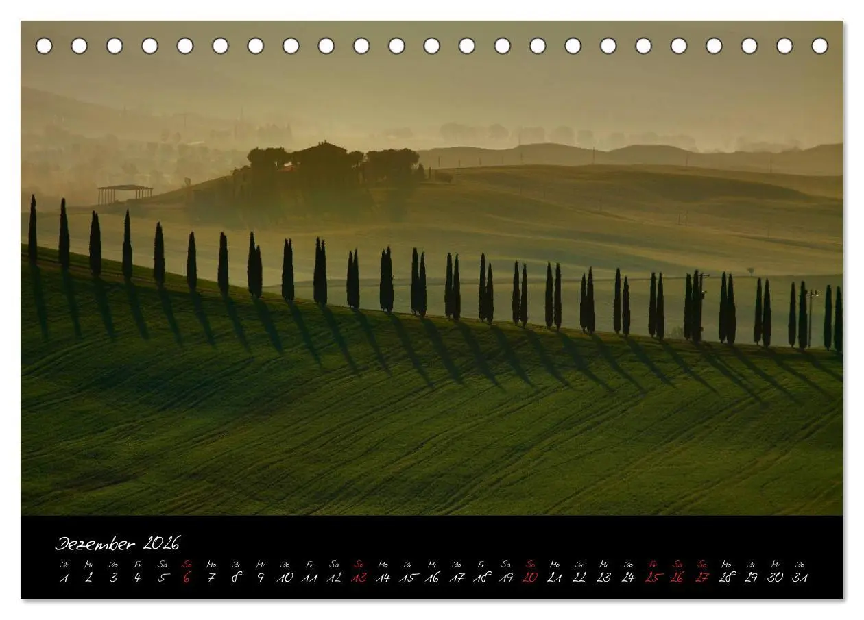 Bild: 9783516162271 | Licht der Toscana (Tischkalender 2026 DIN A5 quer), CALVENDO...