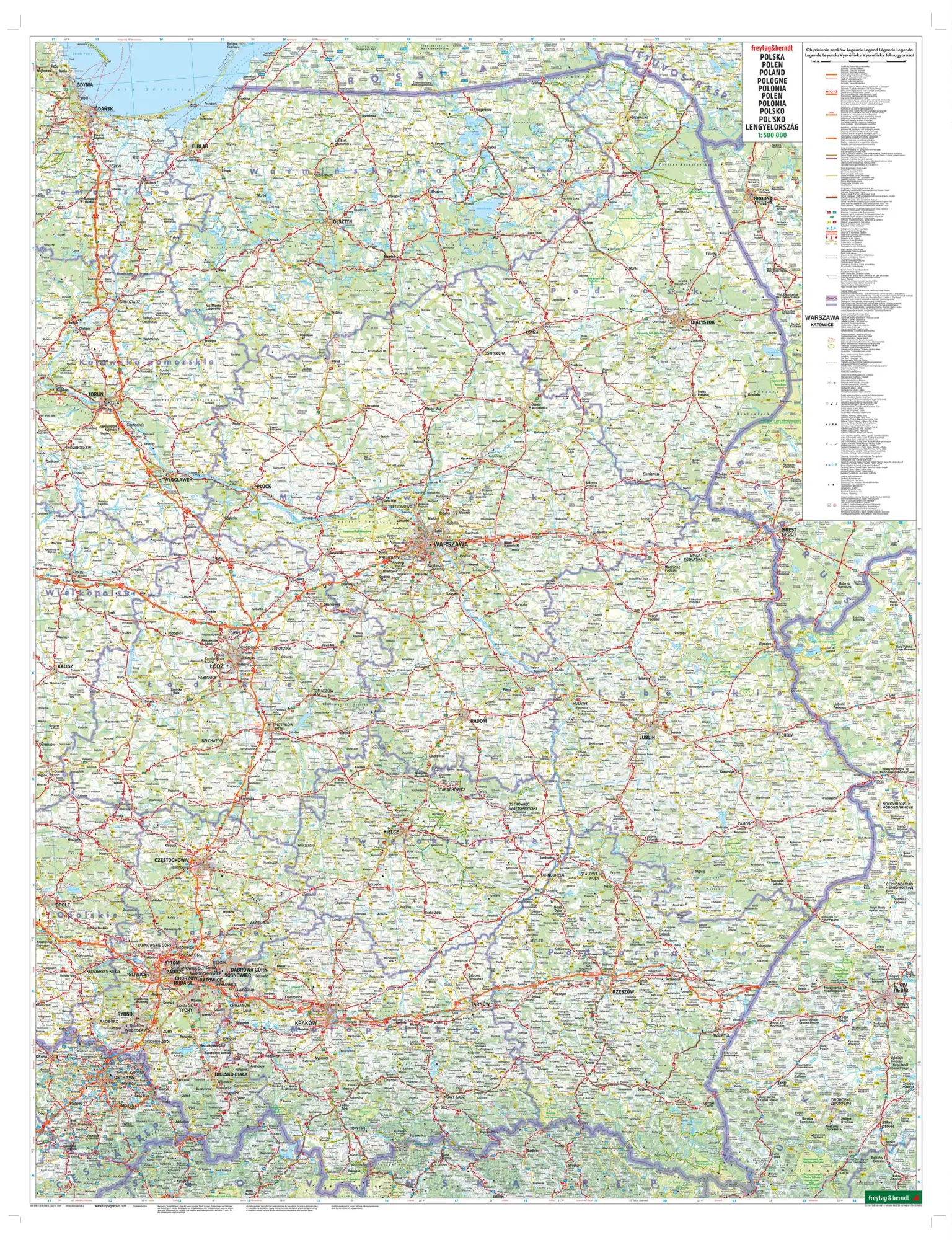 Bild: 9783707922271 | Polen, Straßenkarte 1:500.000, freytag &amp; berndt | Freytag &amp; Berndt