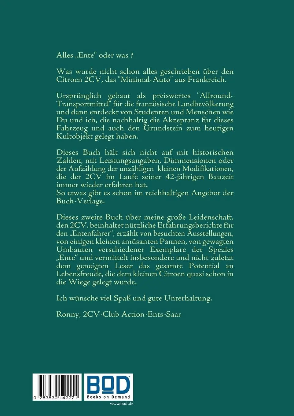 Rückseite: 9783839142271 | Alles Ente - oder was ? | Kurrios, unterhaltsam, liebenswürdig | Buch