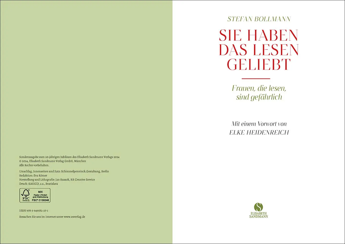 Bild: 9783949582271 | Sie haben das Lesen geliebt | Stefan Bollmann | Buch | 152 S. | 2024