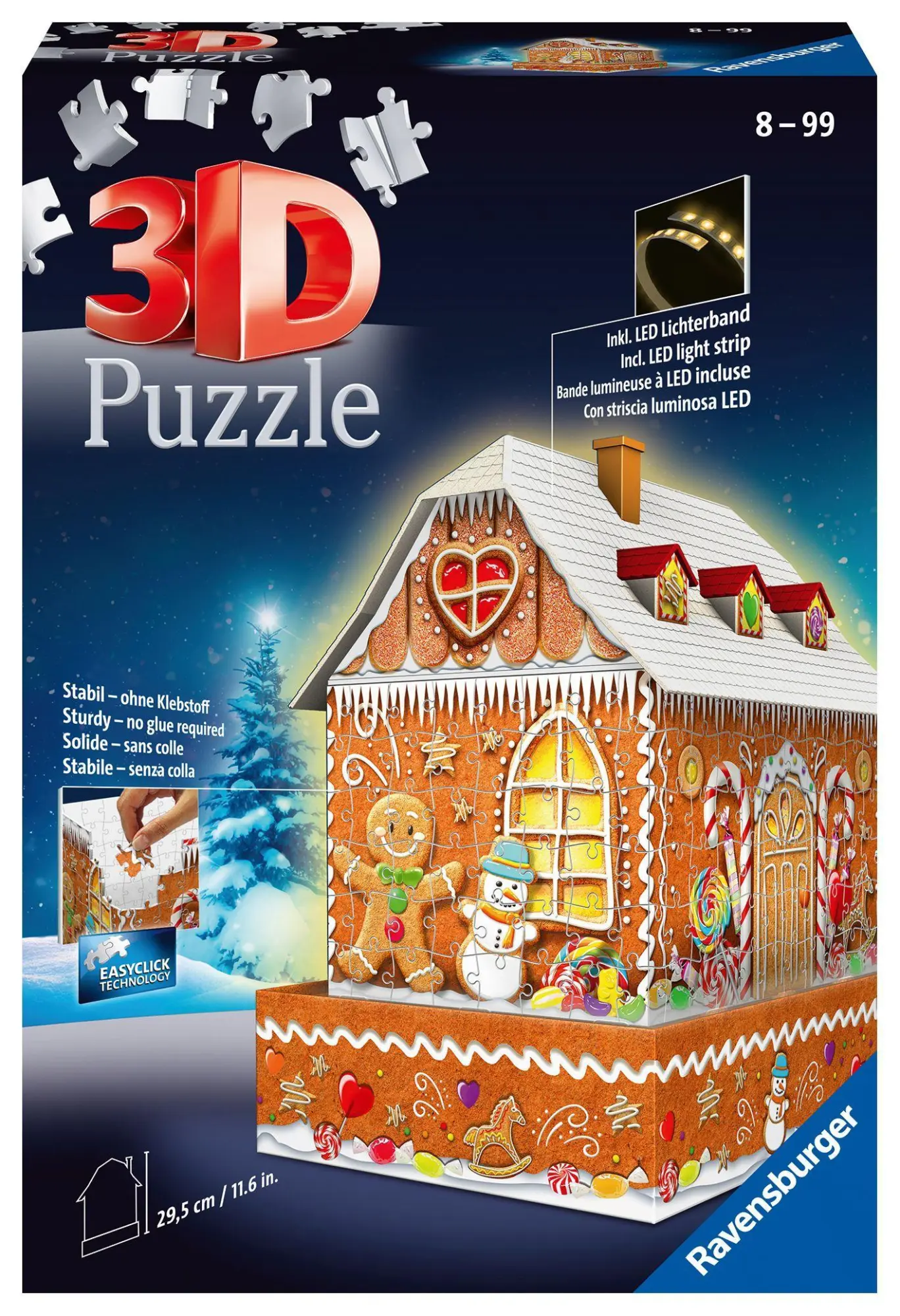 Cover: 4005556112371 | Ravensburger 3D Puzzle 11237 - Lebkuchenhaus bei Nacht - 216 Teile...