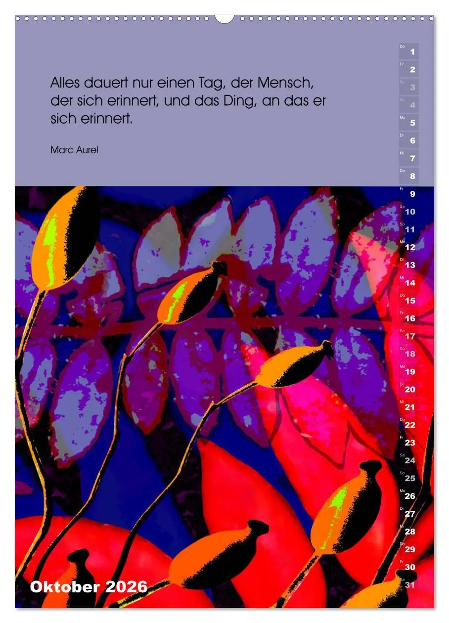 Bild: 9783516392371 | Philosophische Inspirationen Wandkalender 2026 (Wandkalender 2026...