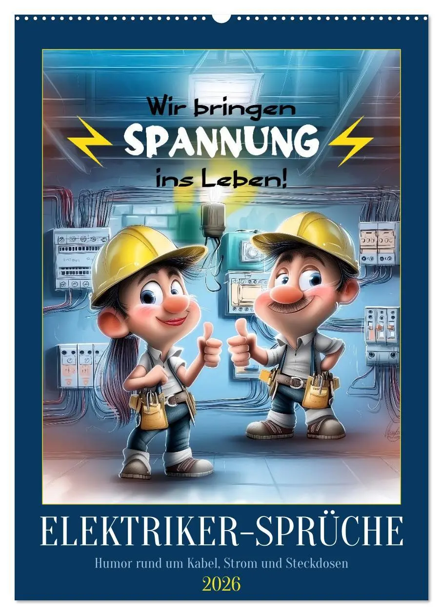 Cover: 9783516602371 | Elektrikersprüche (Wandkalender 2026 DIN A2 hoch), CALVENDO...