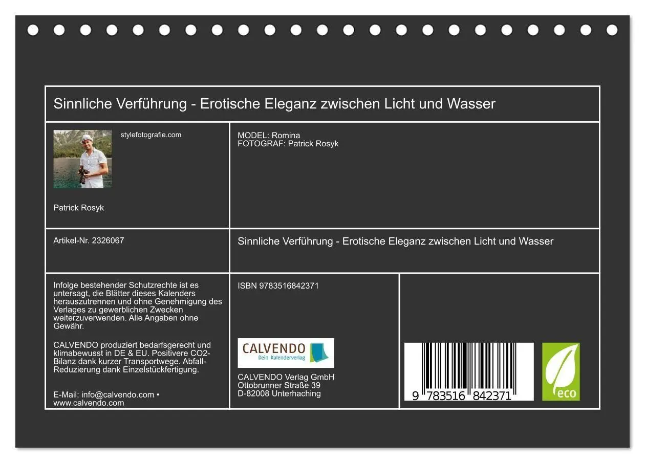 Bild: 9783516842371 | Sinnliche Verführung - Erotische Eleganz zwischen Licht und Wasser...