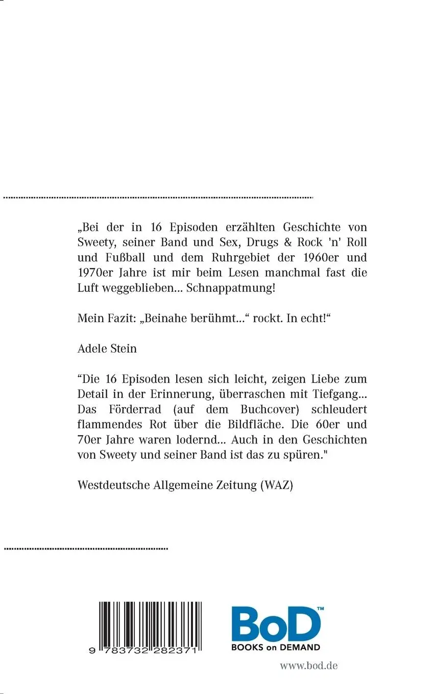 Rückseite: 9783732282371 | Beinahe berühmt... | Heinz Gövert | Taschenbuch | 196 S. | Deutsch