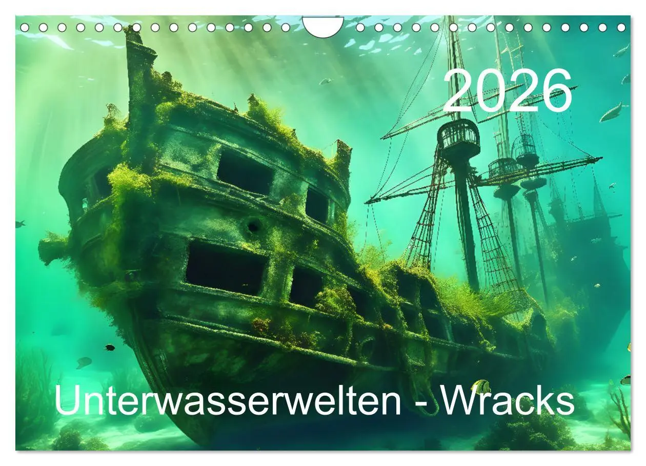 Cover: 9783457292471 | Unterwasserwelt der Wracks 2026 (Wandkalender 2026 DIN A4 quer),...
