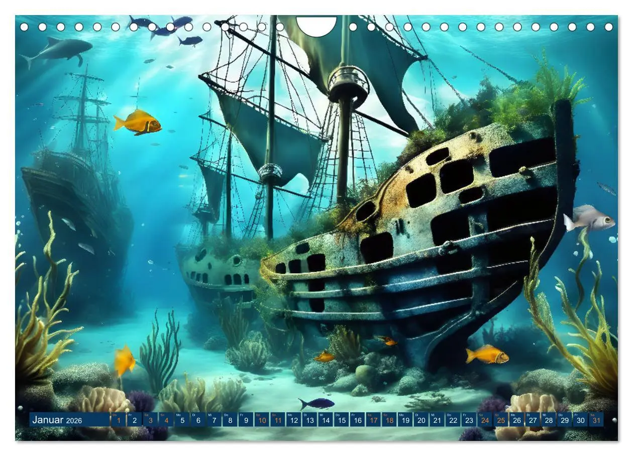 Bild: 9783457292471 | Unterwasserwelt der Wracks 2026 (Wandkalender 2026 DIN A4 quer),...