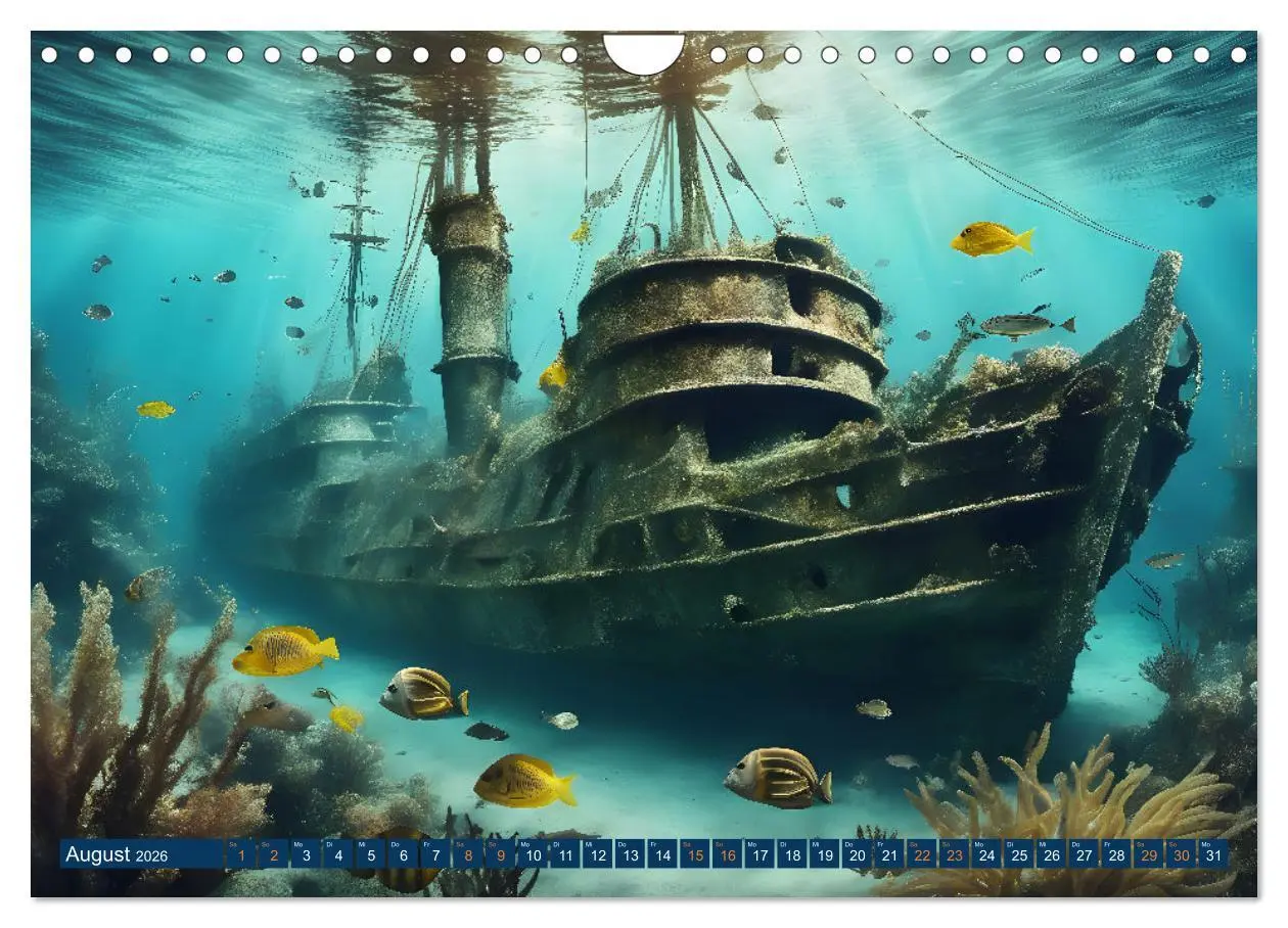 Bild: 9783457292471 | Unterwasserwelt der Wracks 2026 (Wandkalender 2026 DIN A4 quer),...