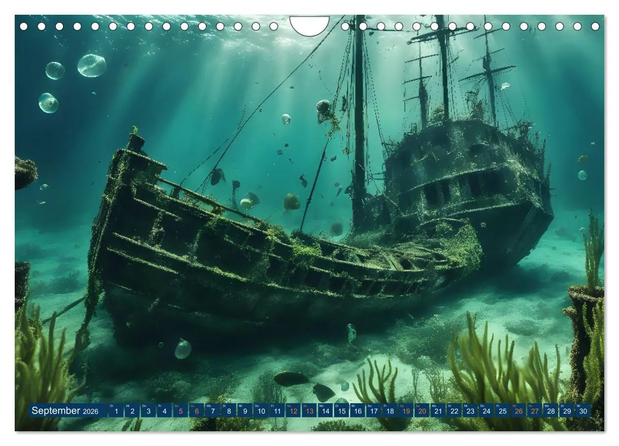 Bild: 9783457292471 | Unterwasserwelt der Wracks 2026 (Wandkalender 2026 DIN A4 quer),...