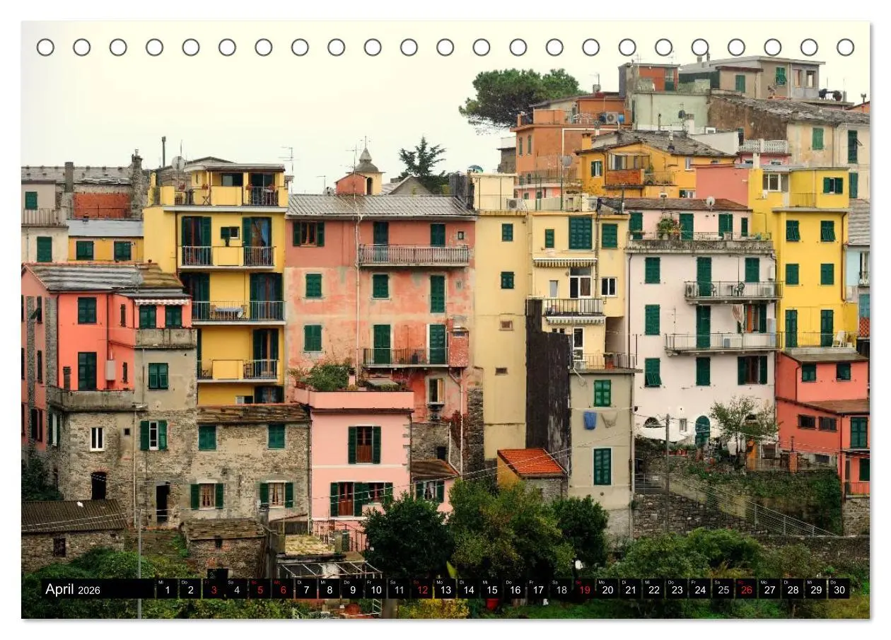 Bild: 9783516142471 | Cinque Terre (Tischkalender 2026 DIN A5 quer), CALVENDO Monatskalender