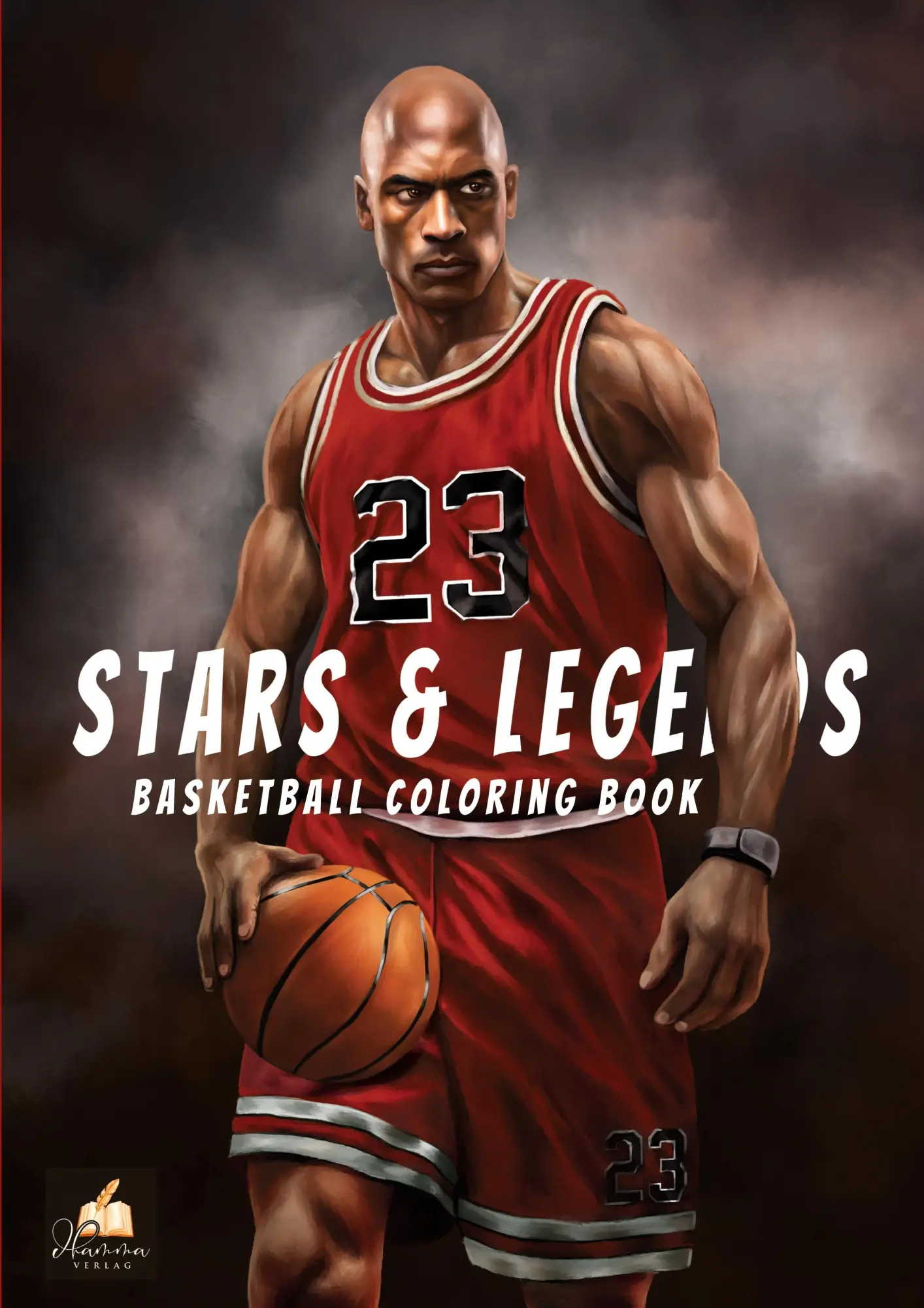 Cover: 9783986572471 | Basketball Coloring Book - STARS &amp; LEGENDS | Josef Mickey Müller