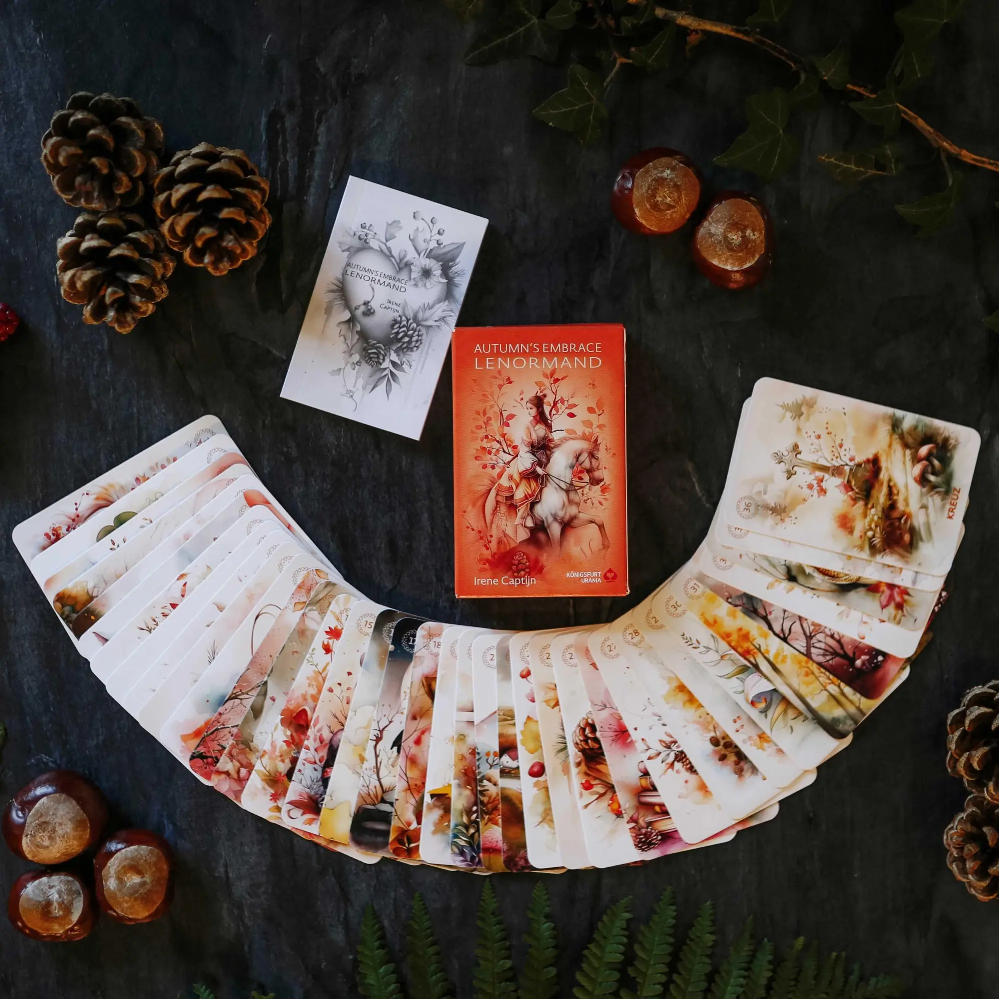 Bild: 4250375102571 | Autumn´s Embrace Lenormand DE - 38 Lenormand-Karten und Booklet | Buch