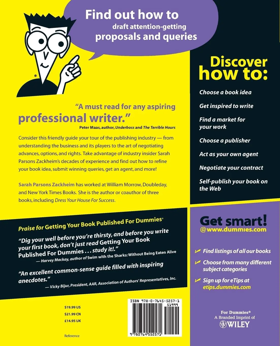 Rückseite: 9780764552571 | Getting Your Book Published for Dummies | Zackheim (u. a.) | Buch