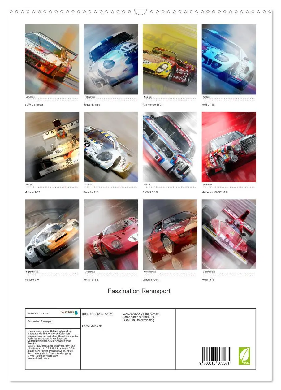 Bild: 9783516372571 | Faszination Rennsport (hochwertiger Premium Wandkalender 2026 DIN...