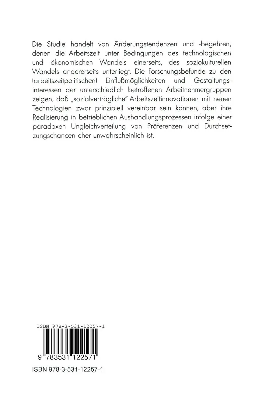 Rückseite: 9783531122571 | Neue Technologien - verschenkte Gelegenheiten? | Schmidt (u. a.) | x