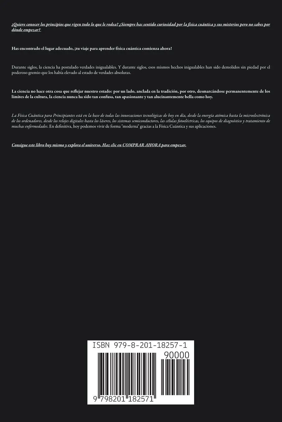 Rückseite: 9798201182571 | Física cuántica para principiantes | Pedro Sanchez | Taschenbuch