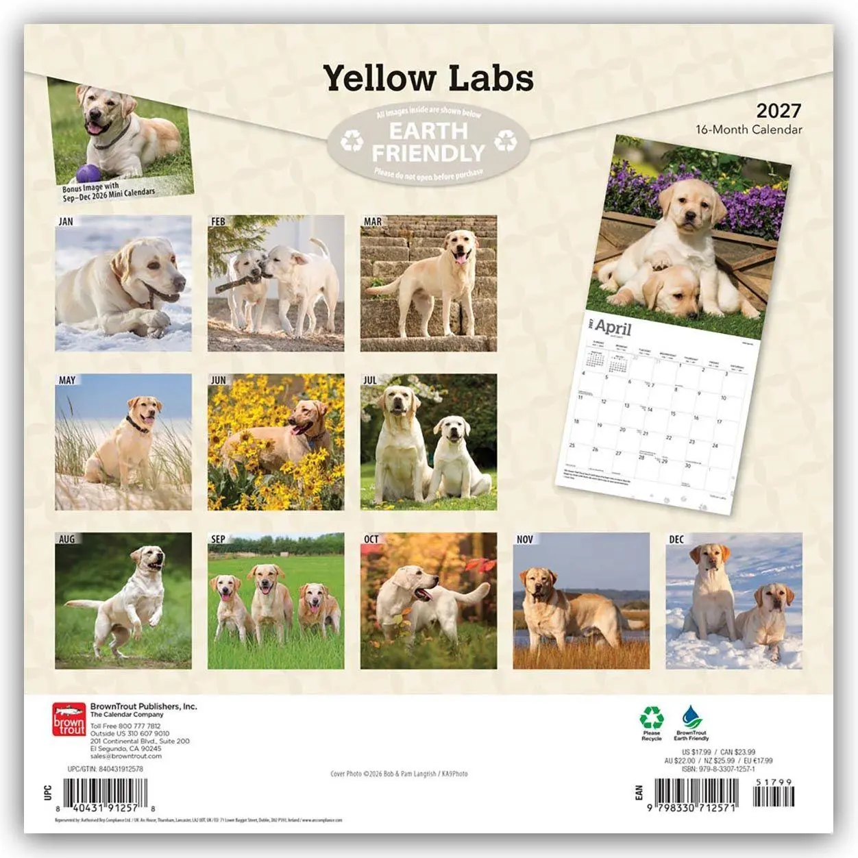 Rückseite: 9798330712571 | Yellow Labrador Retriever - Gelber Labrador Retriever 2027 -...