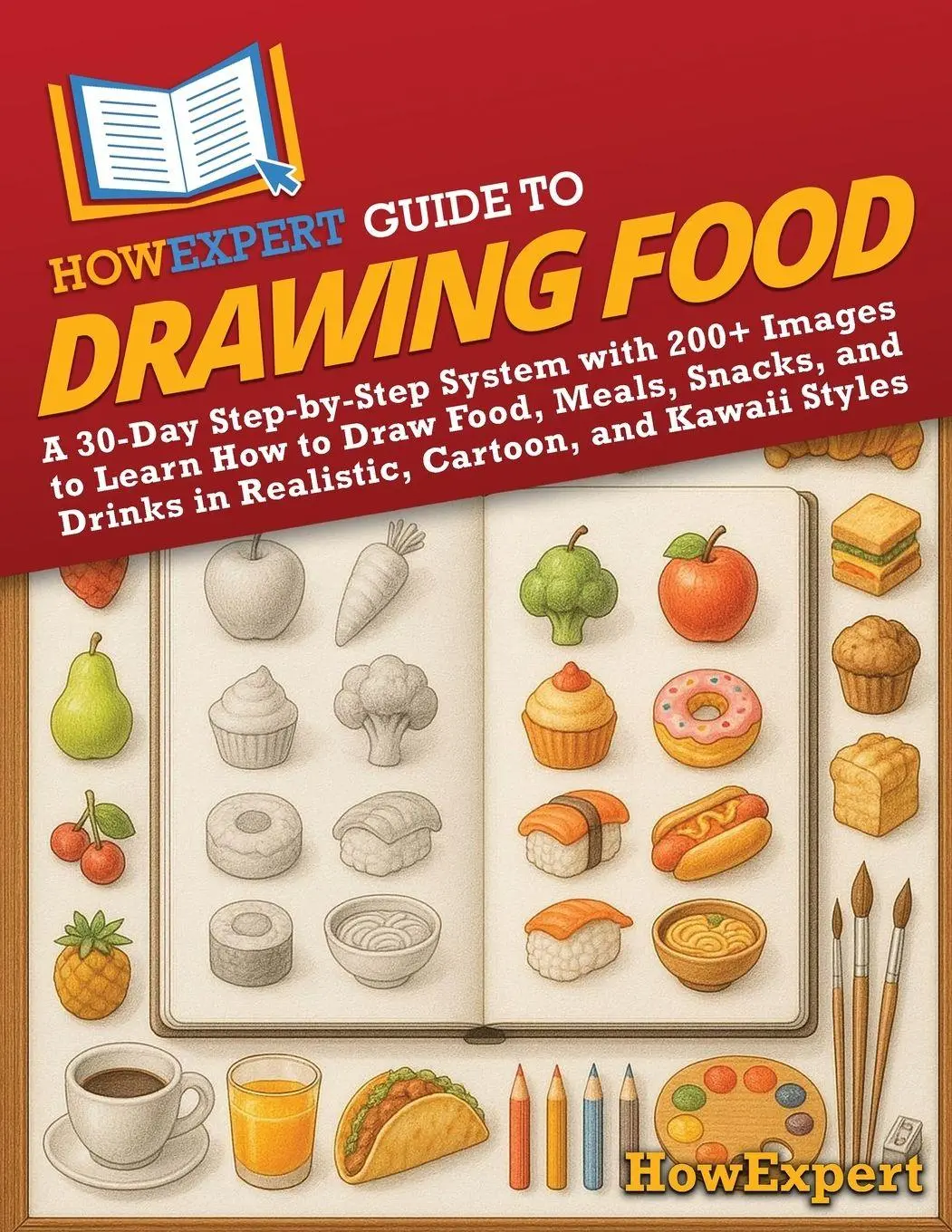 Cover: 9798895732571 | HowExpert Guide to Drawing Food | Howexpert | Taschenbuch | Englisch