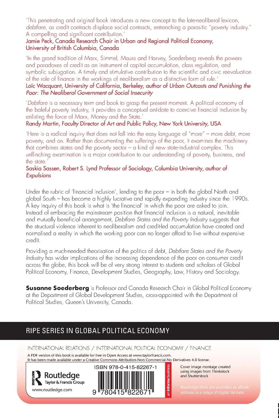 Rückseite: 9780415822671 | Debtfare States and the Poverty Industry | Susanne Soederberg | Buch