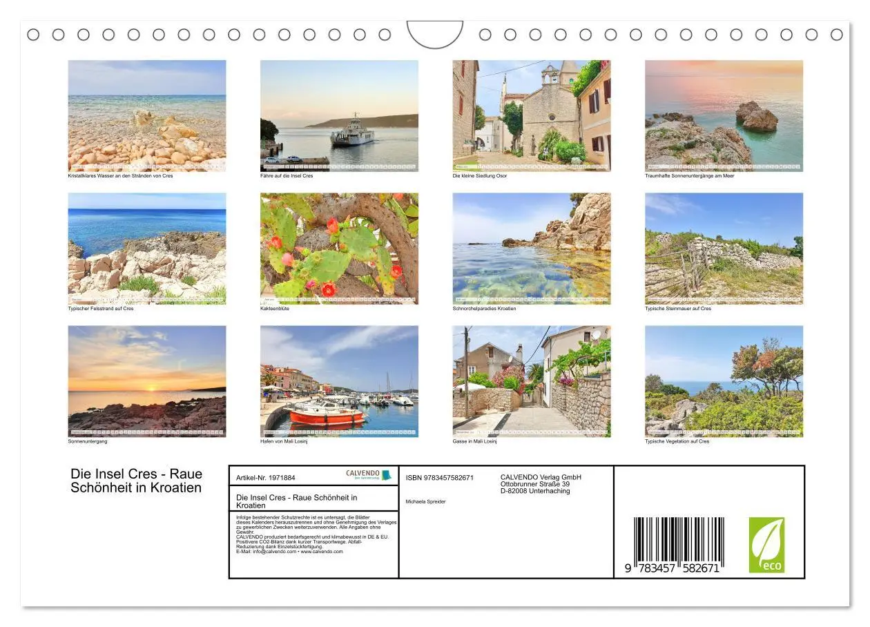 Bild: 9783457582671 | Die Insel Cres - Raue Schönheit in Kroatien (Wandkalender 2026 DIN...