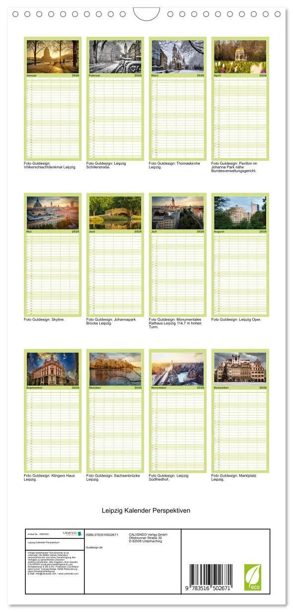 Bild: 9783516502671 | Familienplaner 2026 - Leipzig Kalender Perspektiven mit 5 Spalten...