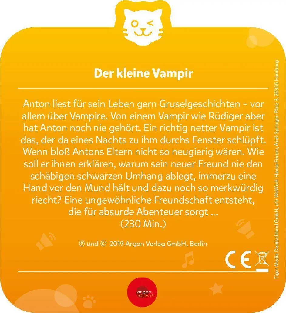 Bild: 4260535482771 | tigercard - Der kleine Vampir | Deutsch | 2020 | EAN 4260535482771