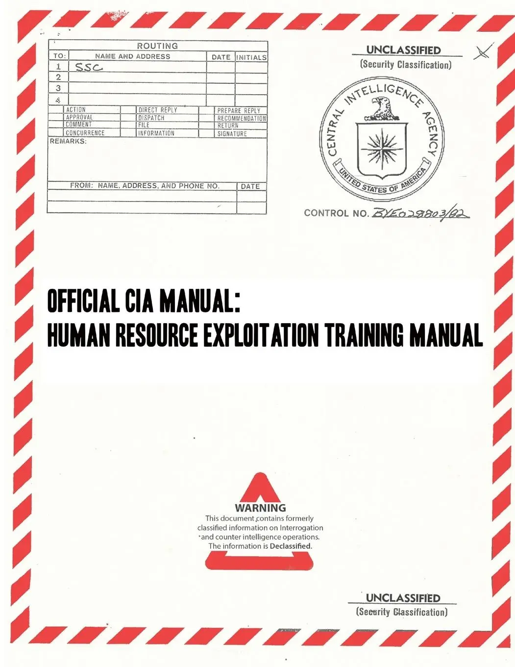 Cover: 9781794752771 | Official CIA Manual | Human Resource Exploitation Training Manual