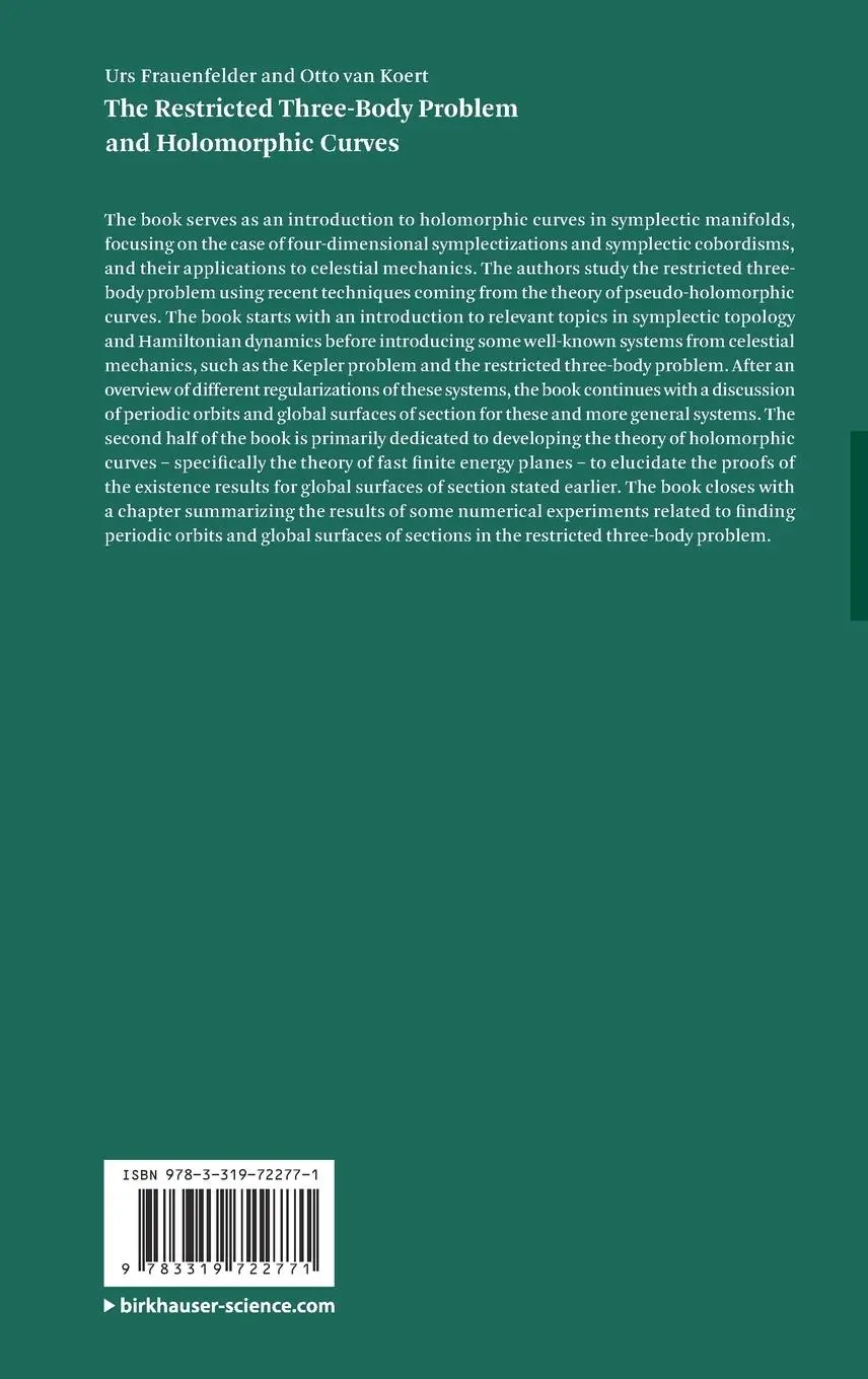 Rückseite: 9783319722771 | The Restricted Three-Body Problem and Holomorphic Curves | Buch | xi