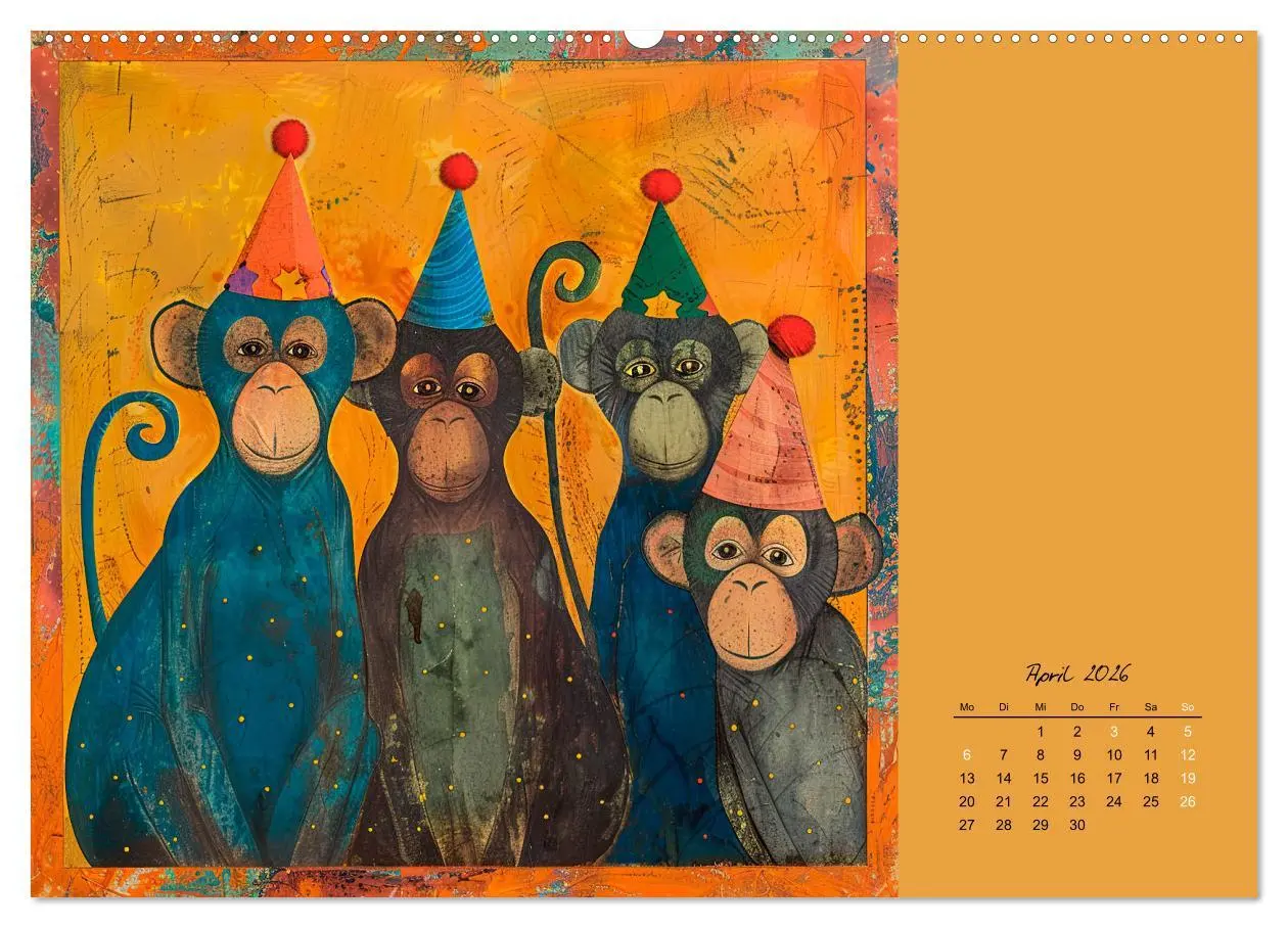 Bild: 9783457402771 | Wenn Tiere feiern (hochwertiger Premium Wandkalender 2026 DIN A2...