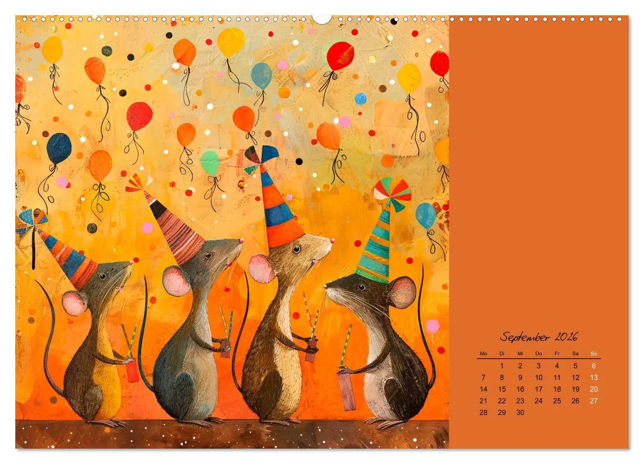 Bild: 9783457402771 | Wenn Tiere feiern (hochwertiger Premium Wandkalender 2026 DIN A2...