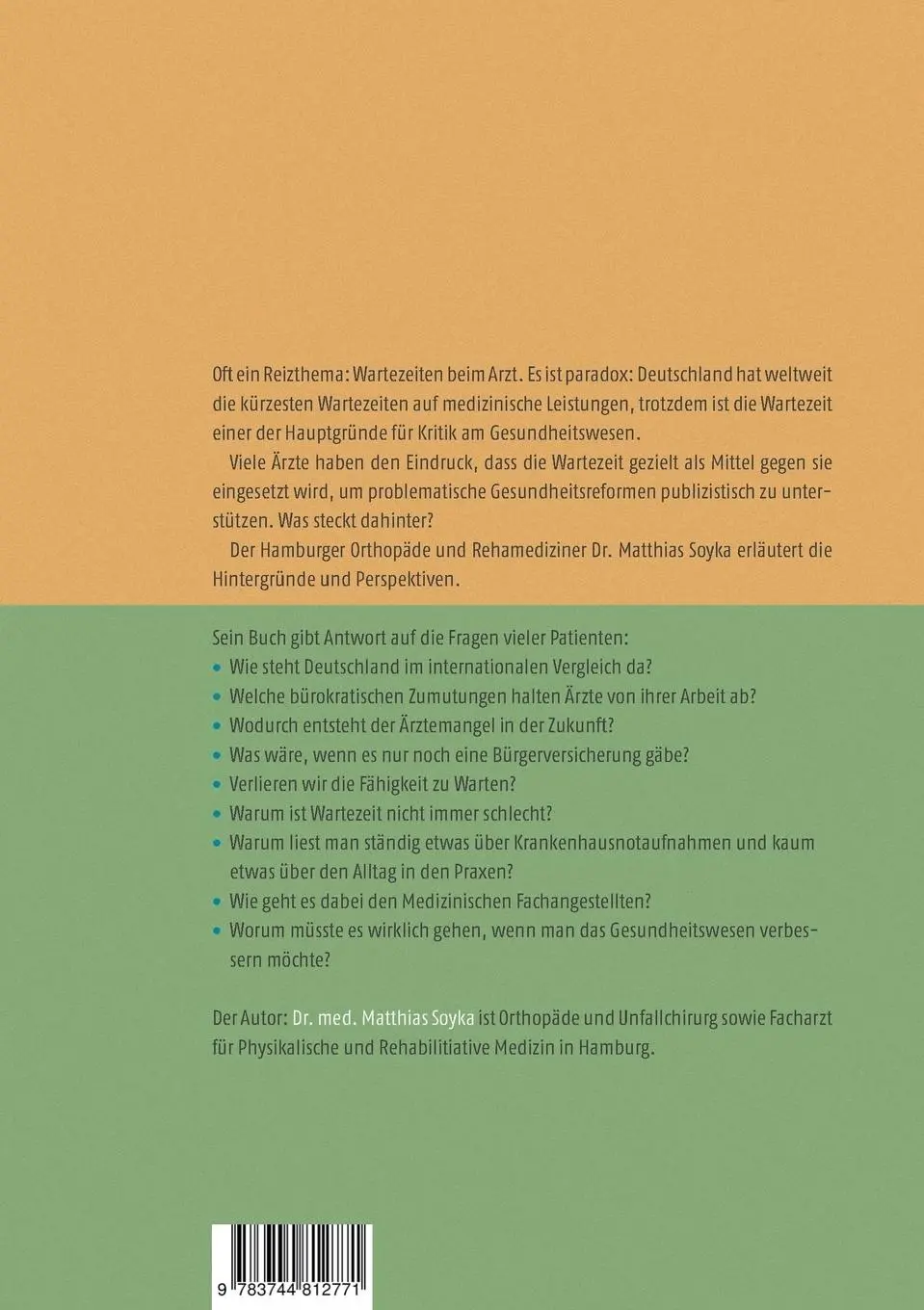 Rückseite: 9783744812771 | Wahnsinn Wartezeit | Matthias Soyka | Taschenbuch | 256 S. | Deutsch