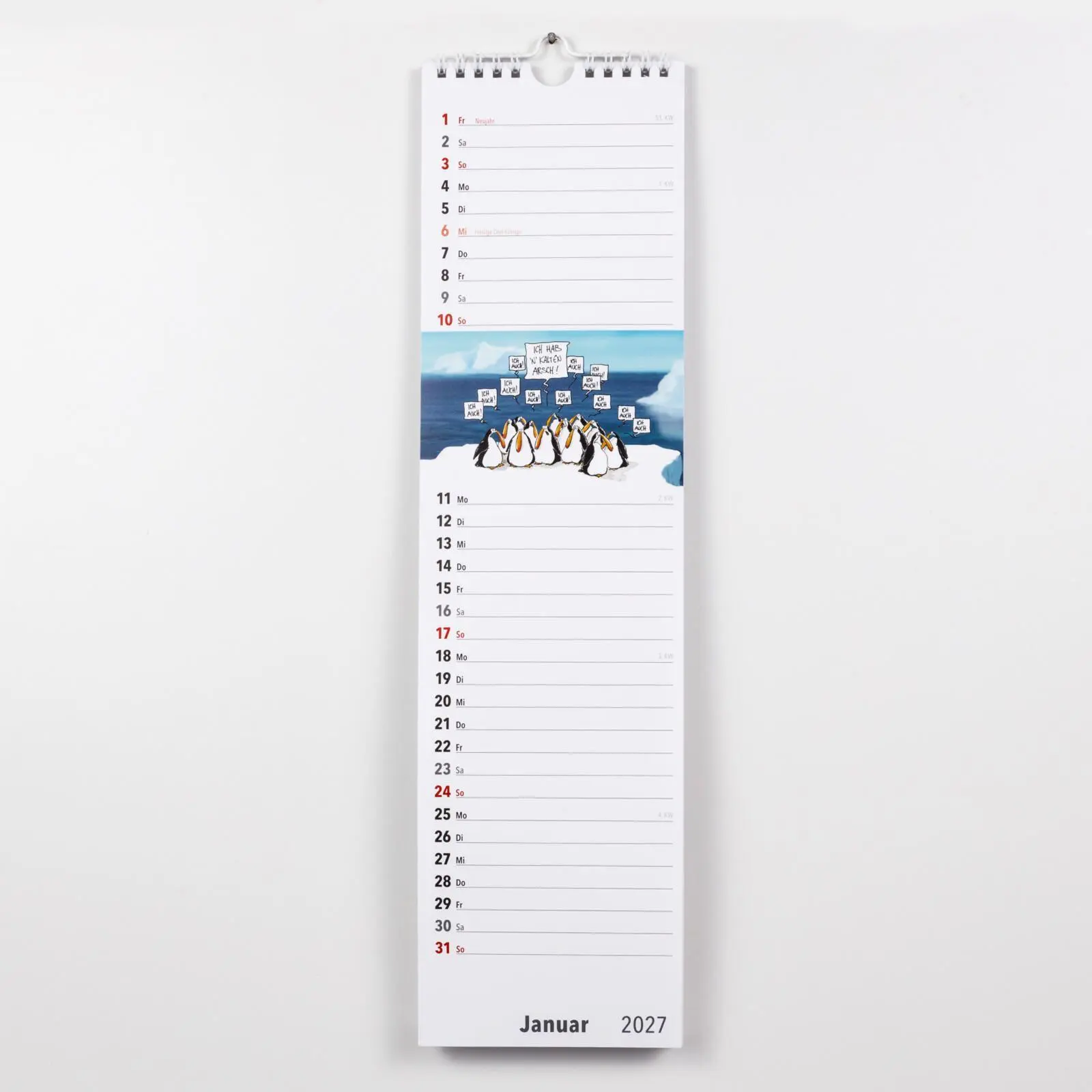 Bild: 9783830322771 | Fiese Bilder Streifenkalender 2027: Monatskalender für die Wand | 2027