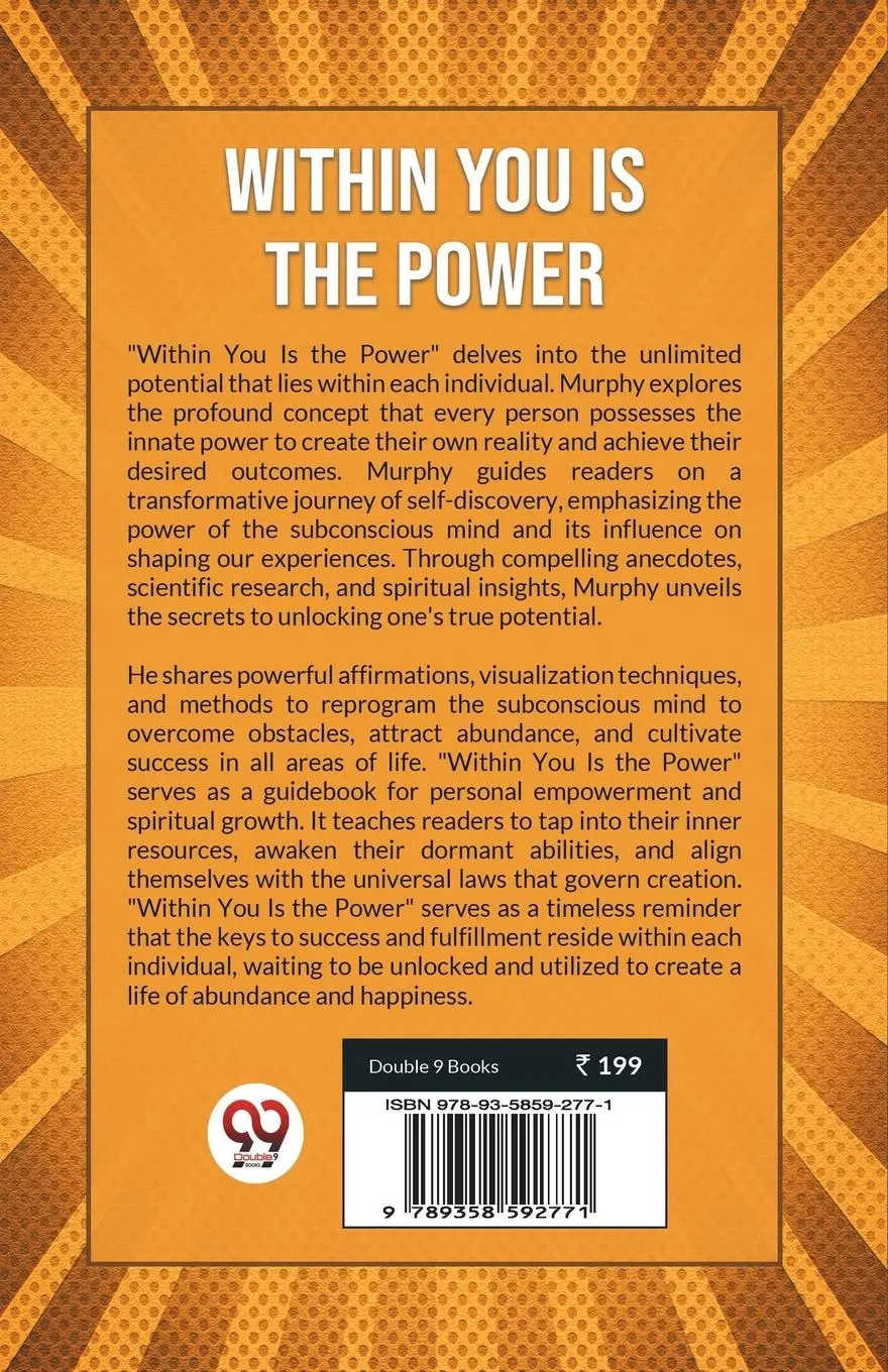 Rückseite: 9789358592771 | Within You Is The Power | Joseph Murphy | Taschenbuch | Englisch
