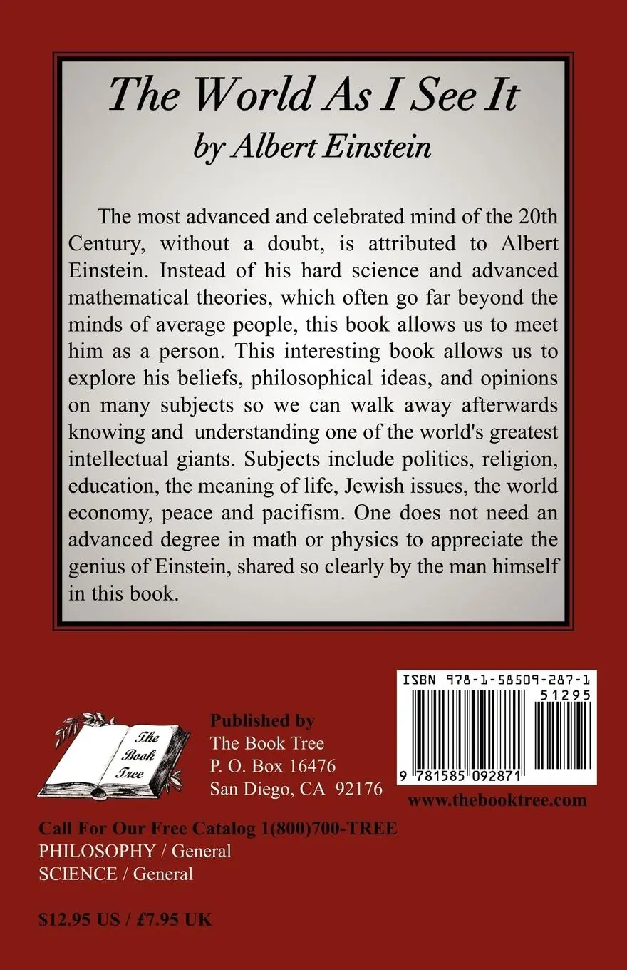 Rückseite: 9781585092871 | The World As I See It | Albert Einstein | Taschenbuch | Englisch